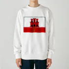 お絵かき屋さんのジブラルタルの旗 Heavyweight Crew Neck Sweatshirt