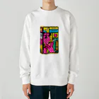 わっふるアートのネオ・シガレットボックス Heavyweight Crew Neck Sweatshirt