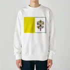 お絵かき屋さんのバチカンの国旗 Heavyweight Crew Neck Sweatshirt