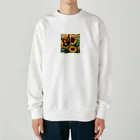 Sunbathingのヒマワリと競争する蝶 Heavyweight Crew Neck Sweatshirt