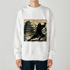 Cool Japanese CultureのShadow Dance: Ninja and the Old Castle -Shinobi-  Heavyweight Crew Neck Sweatshirt