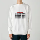 muscle_oniisanのオーマイゴッドトゥギャザー（黒文字） Heavyweight Crew Neck Sweatshirt