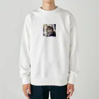 harumama04の子猫のキャラクターグッズです。 Heavyweight Crew Neck Sweatshirt