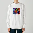 らばーばんどすとあの人型輪ゴム【イラスト風】 Heavyweight Crew Neck Sweatshirt