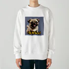 PUG MODEのドット絵パグ うれしい Heavyweight Crew Neck Sweatshirt