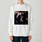 moriyama1981の歌を歌う黒猫 Heavyweight Crew Neck Sweatshirt