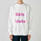 あい・まい・みぃのGirls Unite-女性たちが団結して力を合わせる言葉 Heavyweight Crew Neck Sweatshirt