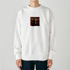 yohiti193の池に映る日本の歴史的建造物と紅葉 Heavyweight Crew Neck Sweatshirt