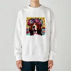 HARAPECOSAURUSの祝福の耳タレ犬 Heavyweight Crew Neck Sweatshirt