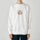 narunaru06のかわいいうさぎのキャラクターグッズです Heavyweight Crew Neck Sweatshirt