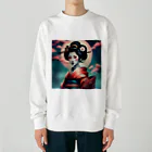 Mr_Geishaの月夜の芸者(Geisya of moon night) Heavyweight Crew Neck Sweatshirt