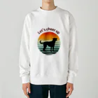 BIGSALEの犬のシルエットプリント Heavyweight Crew Neck Sweatshirt