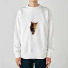 猫島のじかんのごめ～んにゃさい Heavyweight Crew Neck Sweatshirt