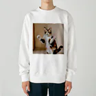 shadowshadowの三毛猫 Heavyweight Crew Neck Sweatshirt