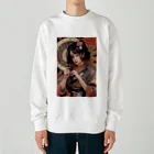 Omaniの浮世絵風美女 Heavyweight Crew Neck Sweatshirt