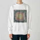 光のパステルアート　Hisaの光のパステルアート　涼しい光 Heavyweight Crew Neck Sweatshirt