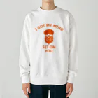 『NG （Niche・Gate）』ニッチゲート-- IN SUZURIのI GOT MY MIND SET ON YOU.(橙) Heavyweight Crew Neck Sweatshirt