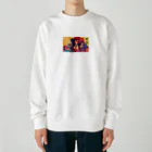 HiroLink's Shopのことわざ物語：鬼に金棒 Heavyweight Crew Neck Sweatshirt