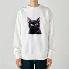 M&Kの黒猫2 Heavyweight Crew Neck Sweatshirt