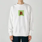 日常の困ったクマ(グリーン) Heavyweight Crew Neck Sweatshirt