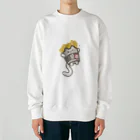 つぎはぎ屋のねこぽてと (ごきげん) Heavyweight Crew Neck Sweatshirt