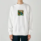 OTIRUBUTUBUTUの折り紙でザウルス Heavyweight Crew Neck Sweatshirt