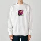 yukki1975のピクセルアートの5月_芍薬 Heavyweight Crew Neck Sweatshirt