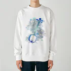 綾錦工房 りこりすの三味線 -雪月花-【月下美人】 Heavyweight Crew Neck Sweatshirt