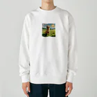 AI副業屋のショウのドット絵のゴールデンレトリバー Heavyweight Crew Neck Sweatshirt