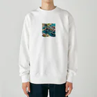 hitayakiの海辺のヨットハーバー Heavyweight Crew Neck Sweatshirt