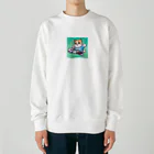 statham2865のシュートをする猫 Heavyweight Crew Neck Sweatshirt