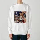 tamakakaのキツネの嫁入り Heavyweight Crew Neck Sweatshirt