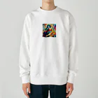 Hachi_Hachi_888のシマエナガ Heavyweight Crew Neck Sweatshirt