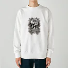 japanese-creatorの骸骨　薔薇　デザインTシャツ　アート　グラフィック Heavyweight Crew Neck Sweatshirt