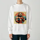 yuu_hi_tのマッチョくま筋トレデザイングッズ Heavyweight Crew Neck Sweatshirt