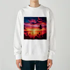 Rパンダ屋の「美しい夕焼け」グッズ Heavyweight Crew Neck Sweatshirt