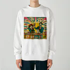 Deltaの処方について学ぶ秋子ちゃん Heavyweight Crew Neck Sweatshirt