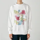 レコードアンドガールのにじみのクマたち Heavyweight Crew Neck Sweatshirt