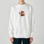 桃の花の歌うキツネの王子さま Heavyweight Crew Neck Sweatshirt