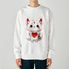 大江戸花火祭りのInari Fox Charm Magic～稲荷の狐5 Heavyweight Crew Neck Sweatshirt