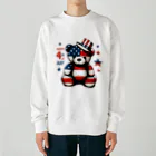 HappyFaceMarketのアメリカ独立記念日テディベア Happy 4th of July Heavyweight Crew Neck Sweatshirt