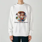 チェリモヤの釣り女子 ツリガール 03 Heavyweight Crew Neck Sweatshirt