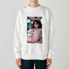 bijinngasyokuninの夢の世界の女の子 Heavyweight Crew Neck Sweatshirt