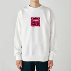 海の幸のホットピンクの海 Heavyweight Crew Neck Sweatshirt