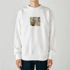 魚好きあつまれ！#かまととちゃん　#かまぼこママの海の花　カイフラワー Heavyweight Crew Neck Sweatshirt