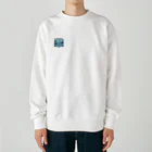 nijinosatoの青い海 Heavyweight Crew Neck Sweatshirt