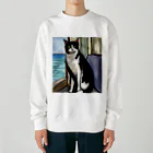 Ppit8の旅する猫 Heavyweight Crew Neck Sweatshirt