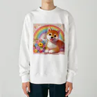 癒しのショップの夢の中の柴犬 Heavyweight Crew Neck Sweatshirt