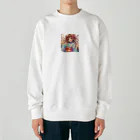 yukatagirlsの元気いっぱいの浴衣姿の女子高生 Heavyweight Crew Neck Sweatshirt