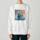 chan-takehaniのサファイアブルーの旋律 Heavyweight Crew Neck Sweatshirt